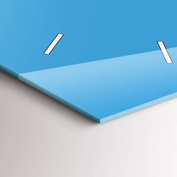 Modern vertical wall clock Color blue