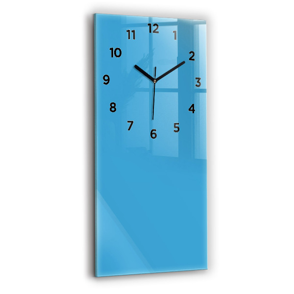 Modern vertical wall clock Color blue