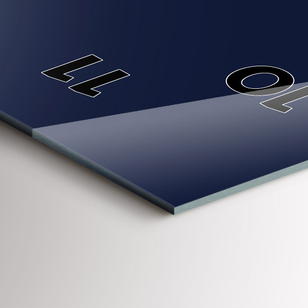 Modern vertical wall clock Color dark navy blue