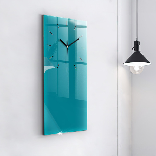 Modern vertical wall clock Sea color