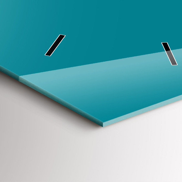 Modern vertical wall clock Sea color