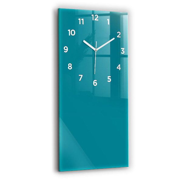 Modern vertical wall clock Sea color