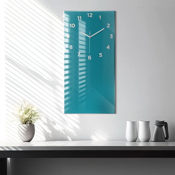 Modern vertical wall clock Sea color