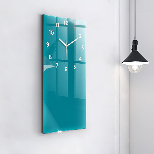 Modern vertical wall clock Sea color