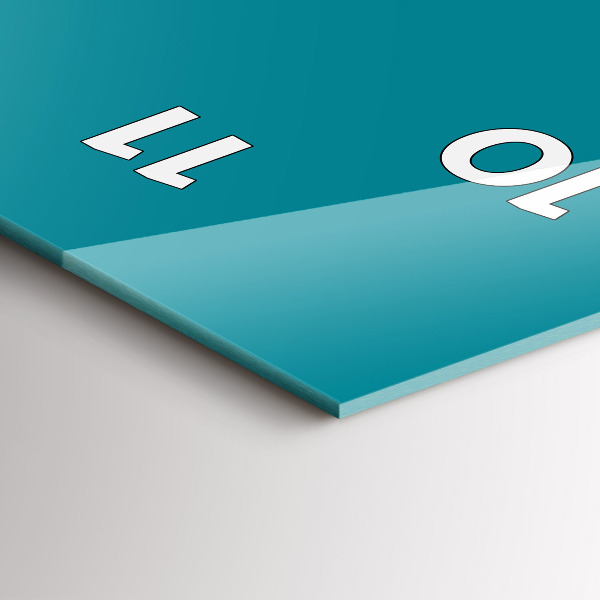 Modern vertical wall clock Sea color