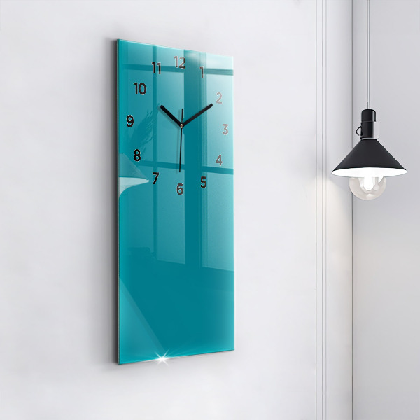 Modern vertical wall clock Sea color