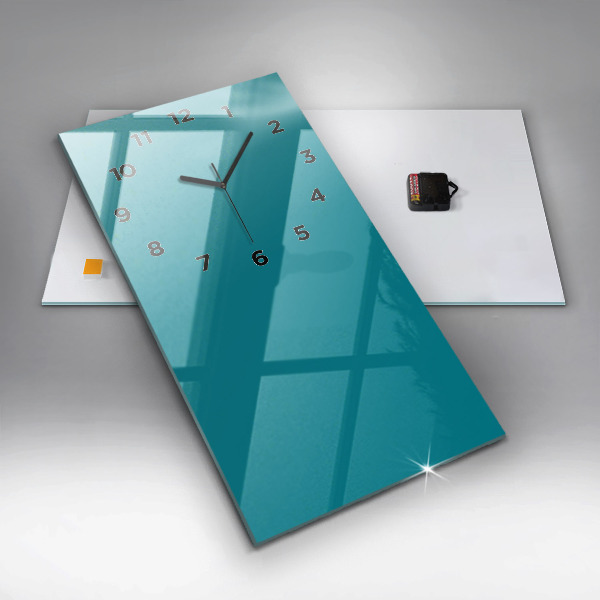 Modern vertical wall clock Sea color