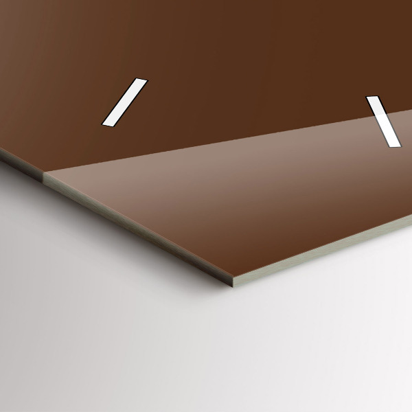 Modern vertical wall clock Brown color