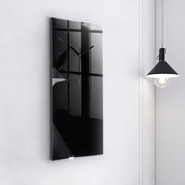 Modern vertical wall clock Color black