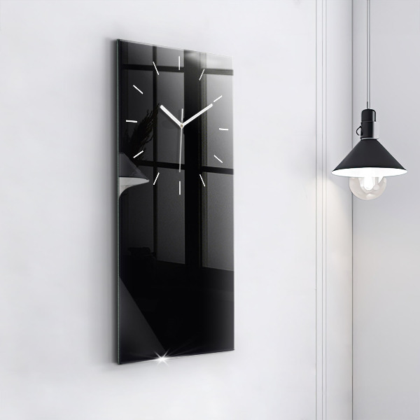 Modern vertical wall clock Color black