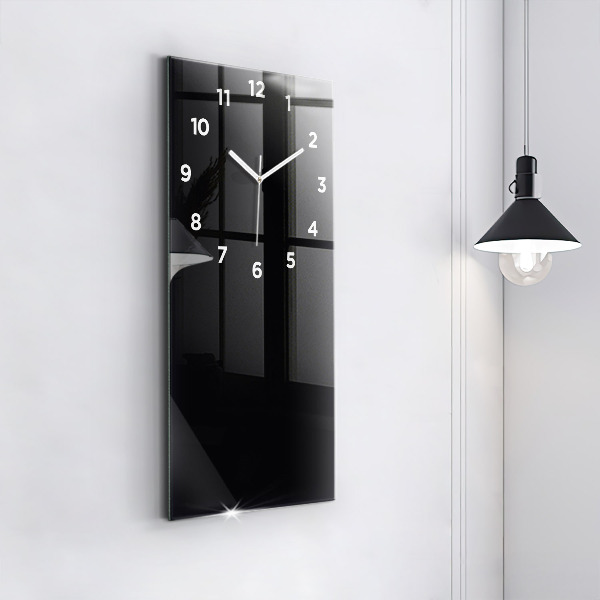 Modern vertical wall clock Color black