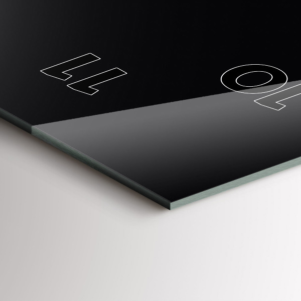 Modern vertical wall clock Color black