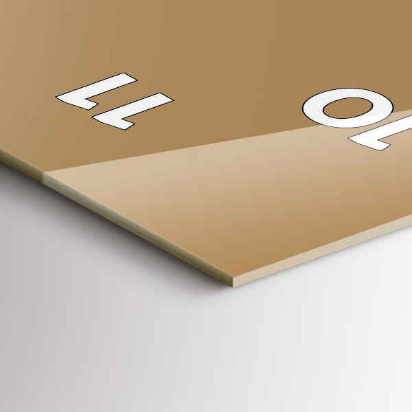 Modern vertical wall clock Color dark beige