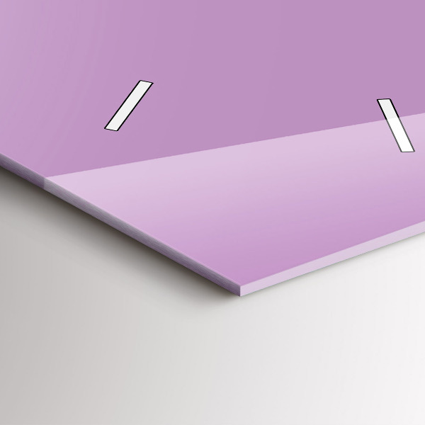 Modern vertical wall clock Lilac color