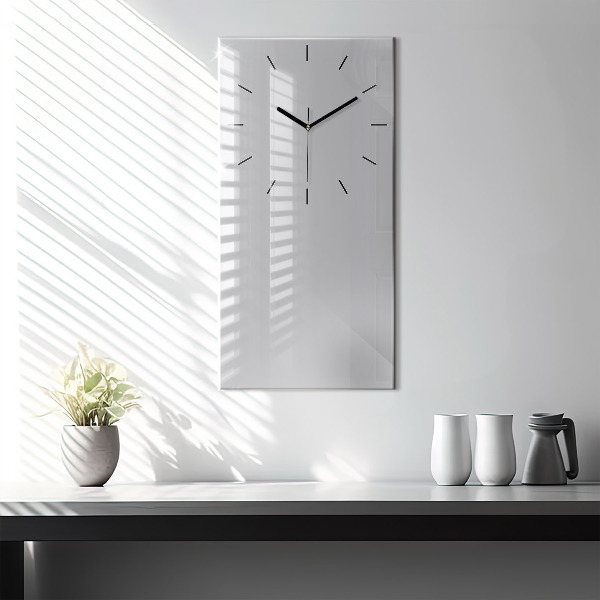 Modern vertical wall clock Color light gray