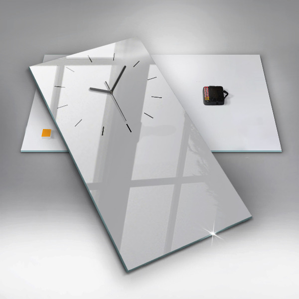 Modern vertical wall clock Color light gray