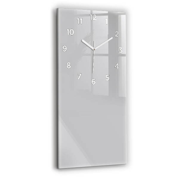 Modern vertical wall clock Color light gray