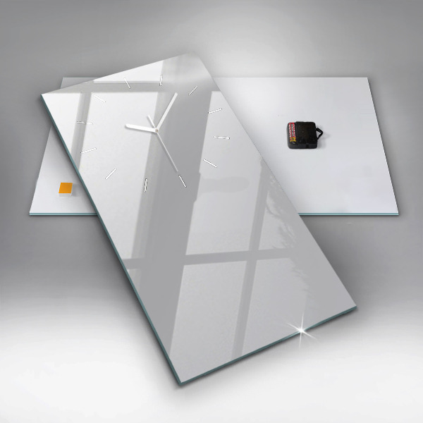 Modern vertical wall clock Color light gray