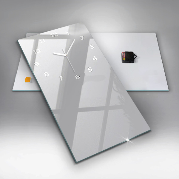 Modern vertical wall clock Color light gray