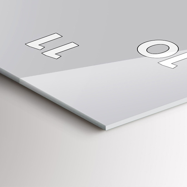 Modern vertical wall clock Color light gray