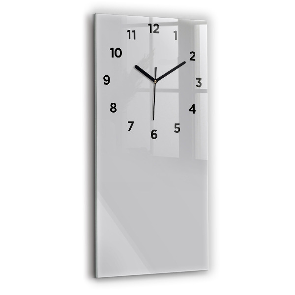 Modern vertical wall clock Color light gray