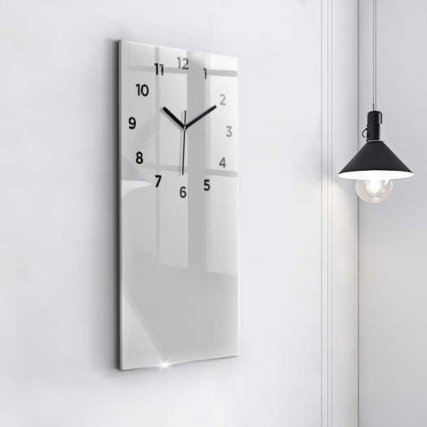 Modern vertical wall clock Color light gray