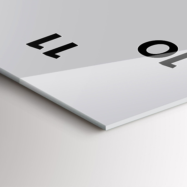 Modern vertical wall clock Color light gray