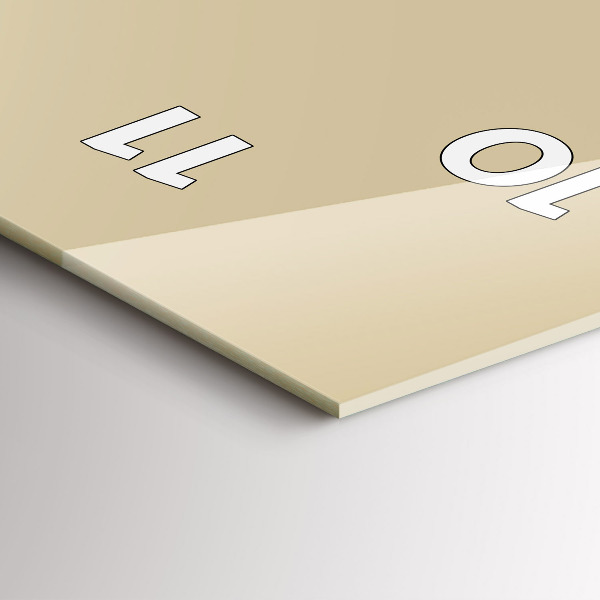 Modern vertical wall clock Beige color