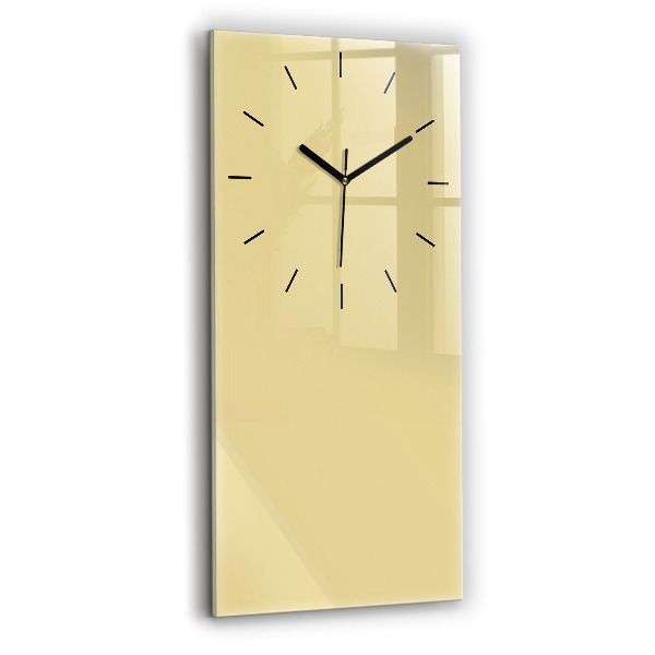Modern vertical wall clock Cream color