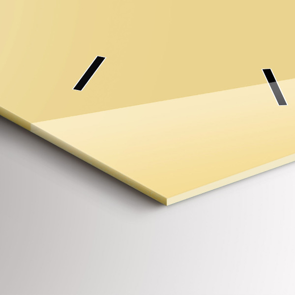 Modern vertical wall clock Cream color