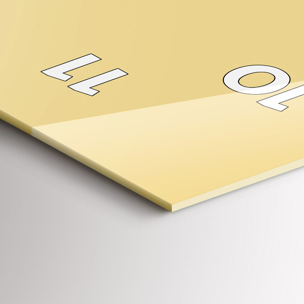 Modern vertical wall clock Cream color