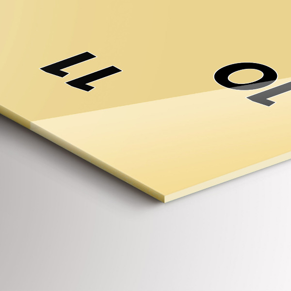 Modern vertical wall clock Cream color