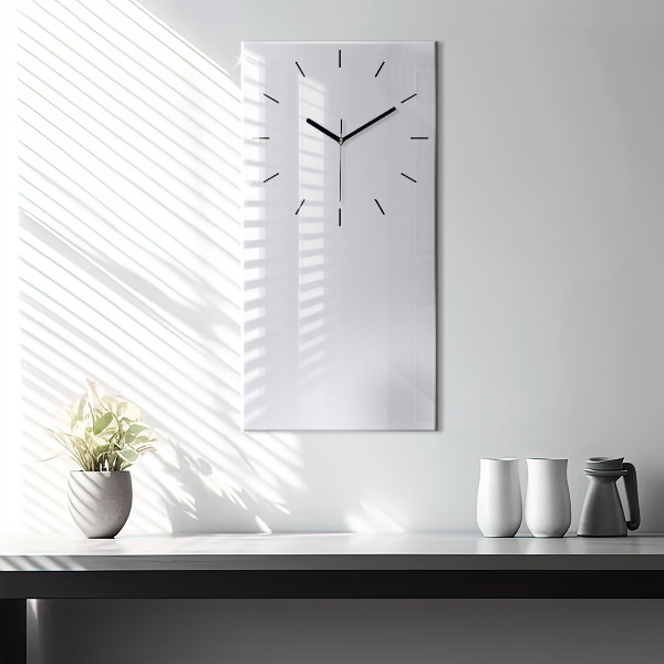 Modern vertical wall clock Color dark white