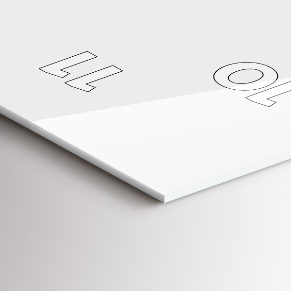 Modern vertical wall clock Color dark white