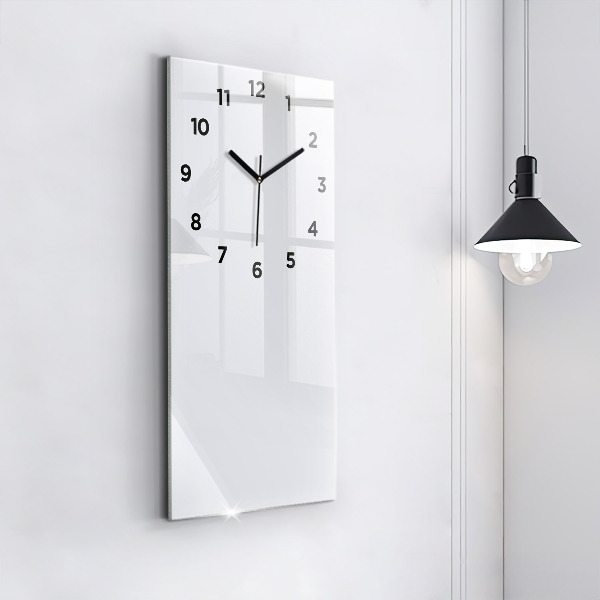 Modern vertical wall clock Color dark white