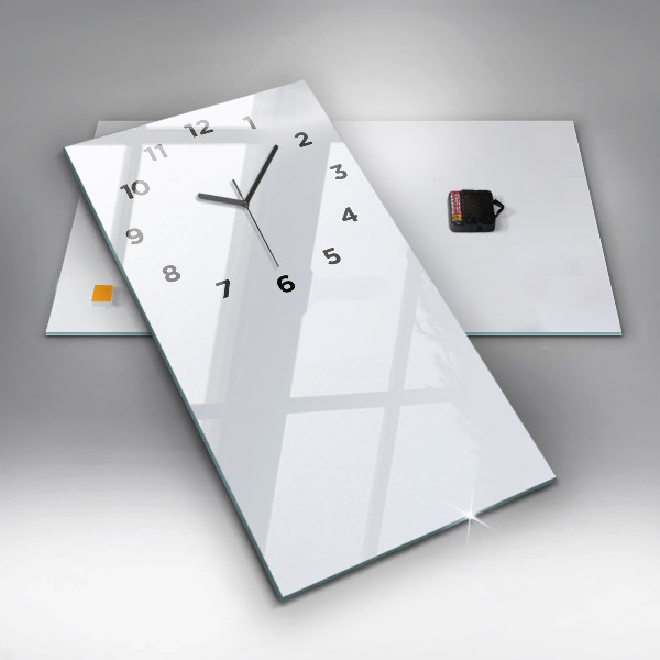 Modern vertical wall clock Color dark white