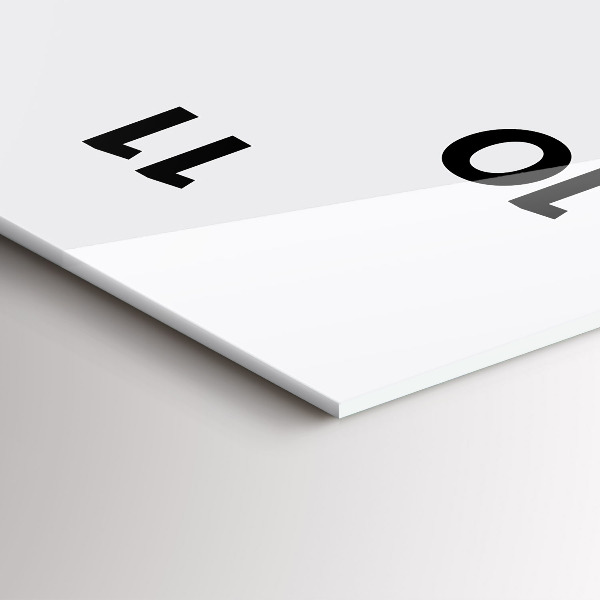 Modern vertical wall clock Color dark white