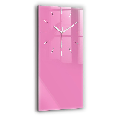 Modern vertical wall clock Color pink