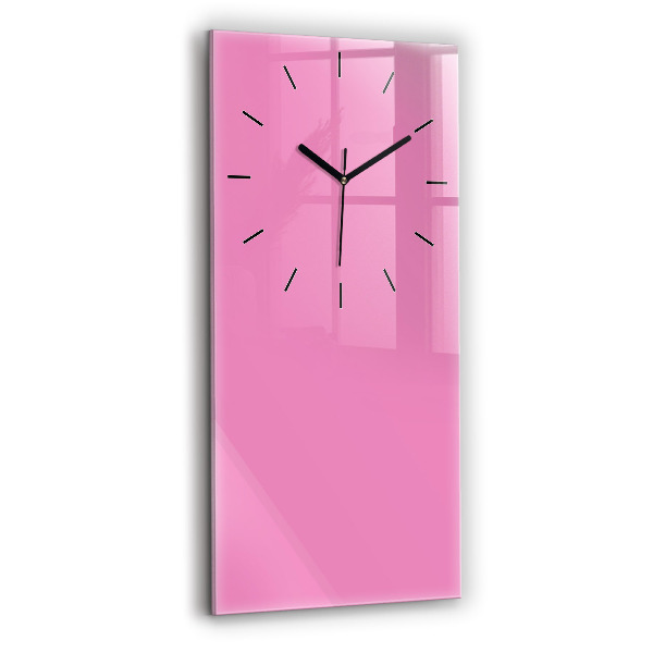 Modern vertical wall clock Color pink