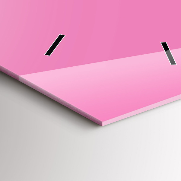 Modern vertical wall clock Color pink