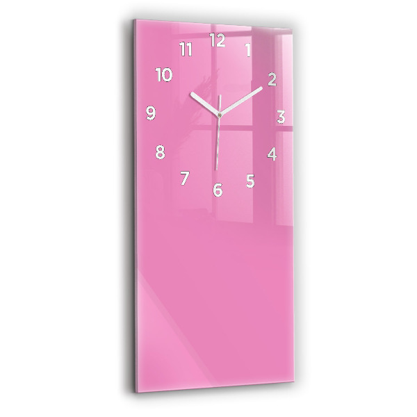 Modern vertical wall clock Color pink