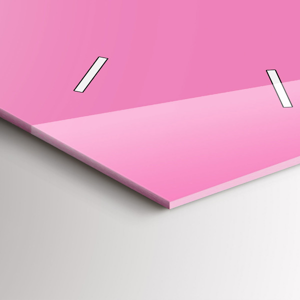 Modern vertical wall clock Color pink