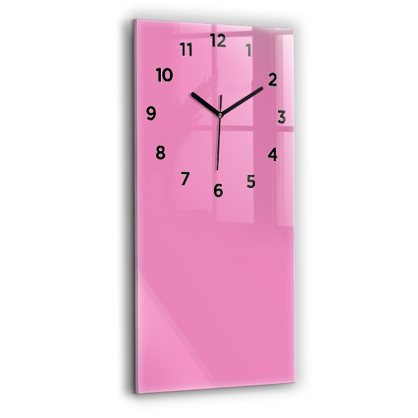 Modern vertical wall clock Color pink