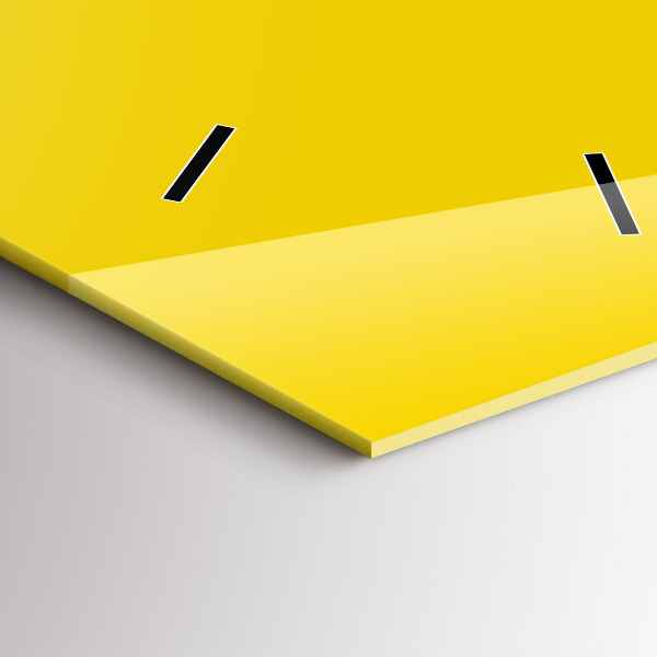 Modern vertical wall clock Light yellow color