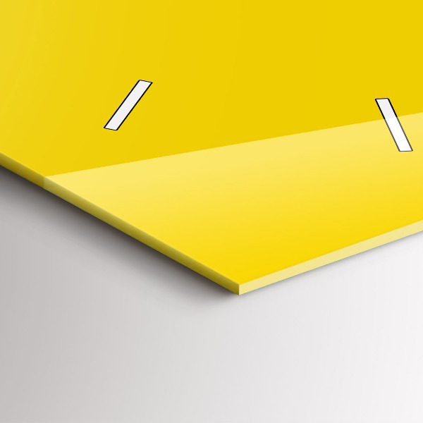 Modern vertical wall clock Light yellow color