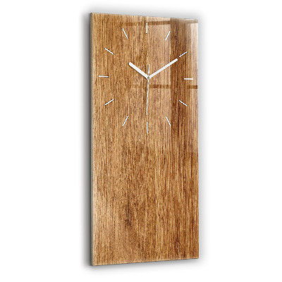 Modern vertical wall clock Light wood