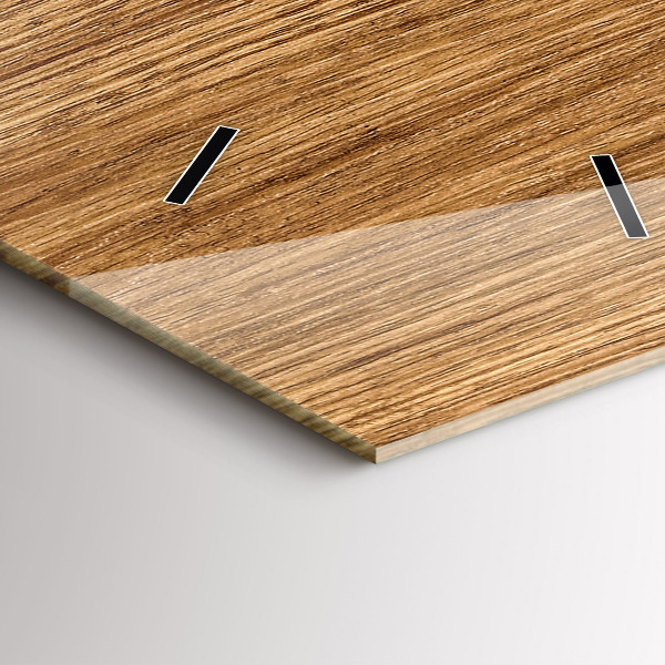 Modern vertical wall clock Light wood