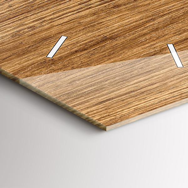 Modern vertical wall clock Light wood