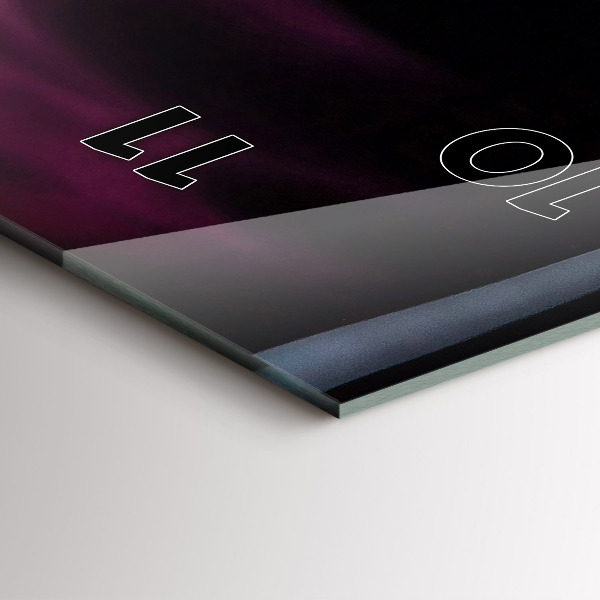 Modern vertical wall clock Red wine