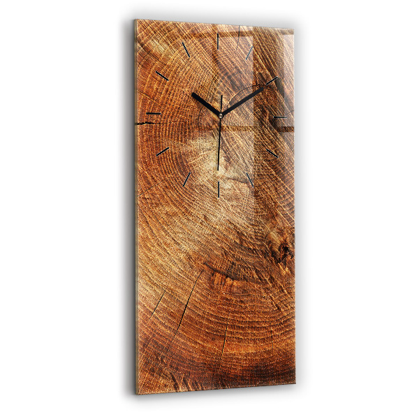 Modern vertical wall clock Old tree stump